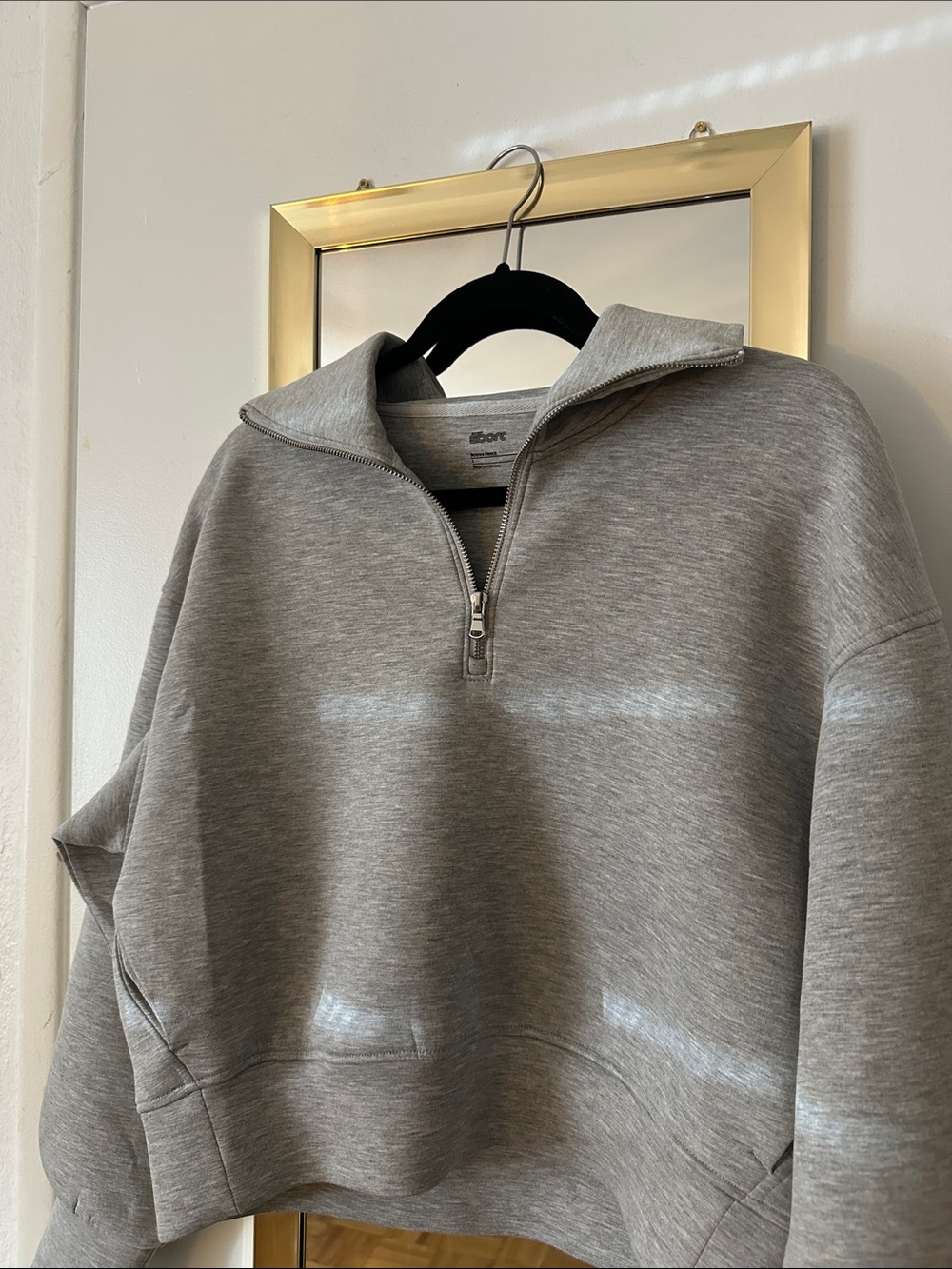 Old Navy Gray V-Neck Half-Zip Sweater